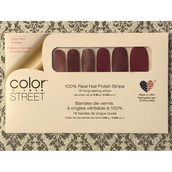 Color Street 16 Nail Strips/Press-on in “Rose Goes” - Picture 1 of 4